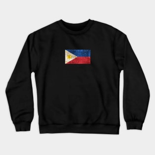 Vintage Aged and Scratched Filipino Flag Crewneck Sweatshirt